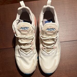 Nike Air Max 270 React in White and Blue